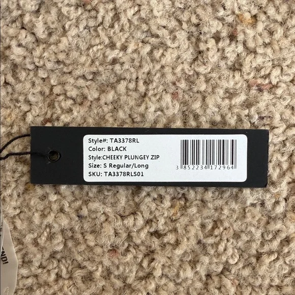 Ta3 cheeky plunged with zip Black Women's One Piece Swimsuit - Picture 2 of 3